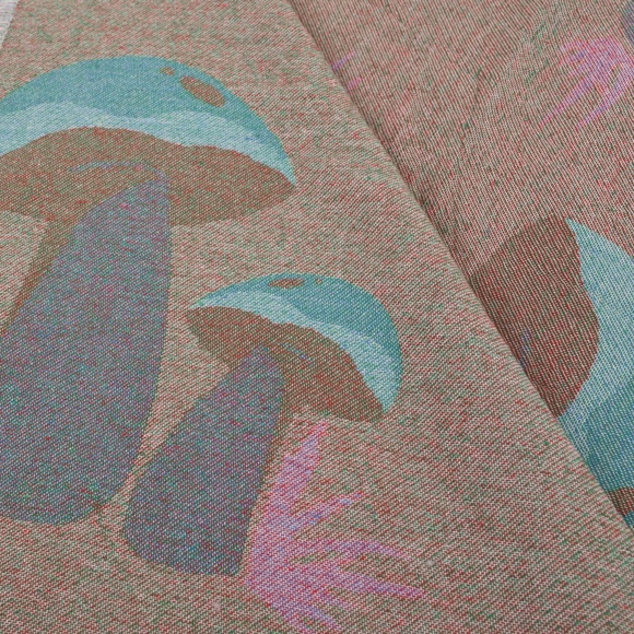 The Mushroom Travel Towel Blanket Reversible 100% Organic Cotton - Picture 4 of 13